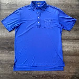 PETER MILLAR Summer Comfort Men`s Golf Shirt Short Sleeve Logo Size M